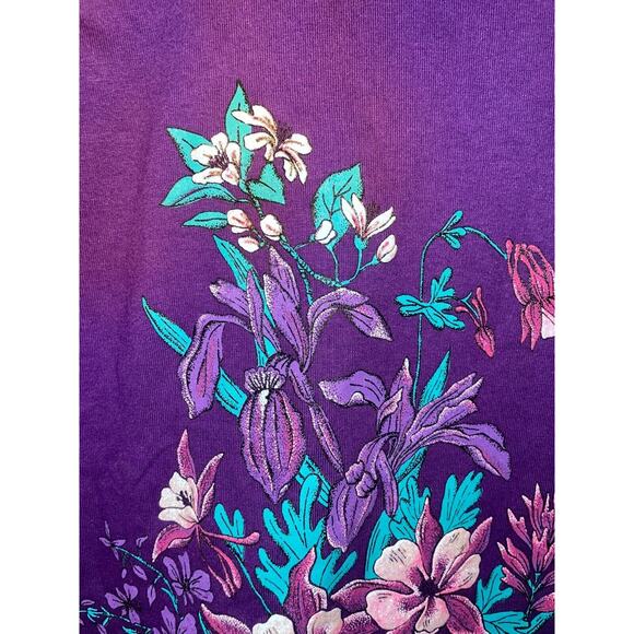 Vintage Utah Shirt Wildflower Humminbird Purple Graphic Jerzees Tee VTG 90s L - Picture 2 of 10